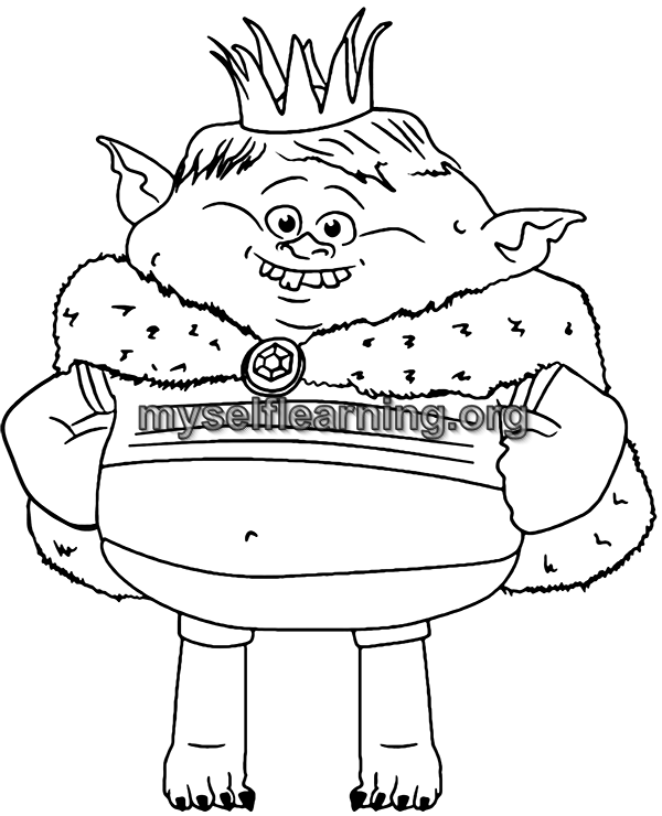 Trolls coloring sheet instant download