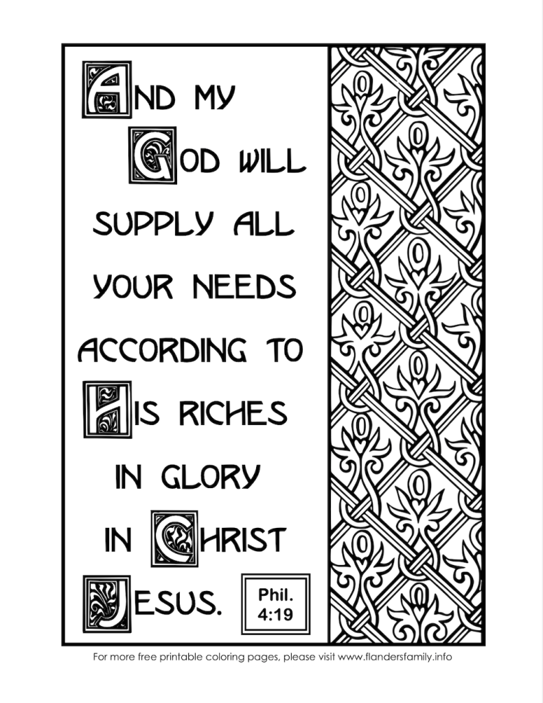 Your needs supplied coloring page