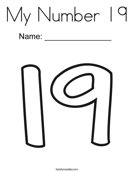 My number coloring page