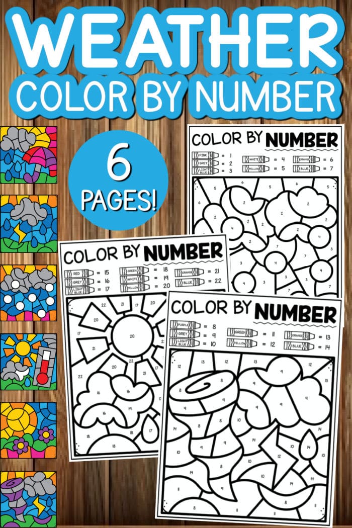 Free printable weather coloring pages
