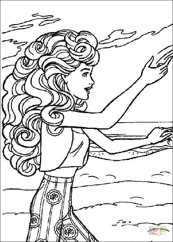 Barbie coloring page free printable coloring pages