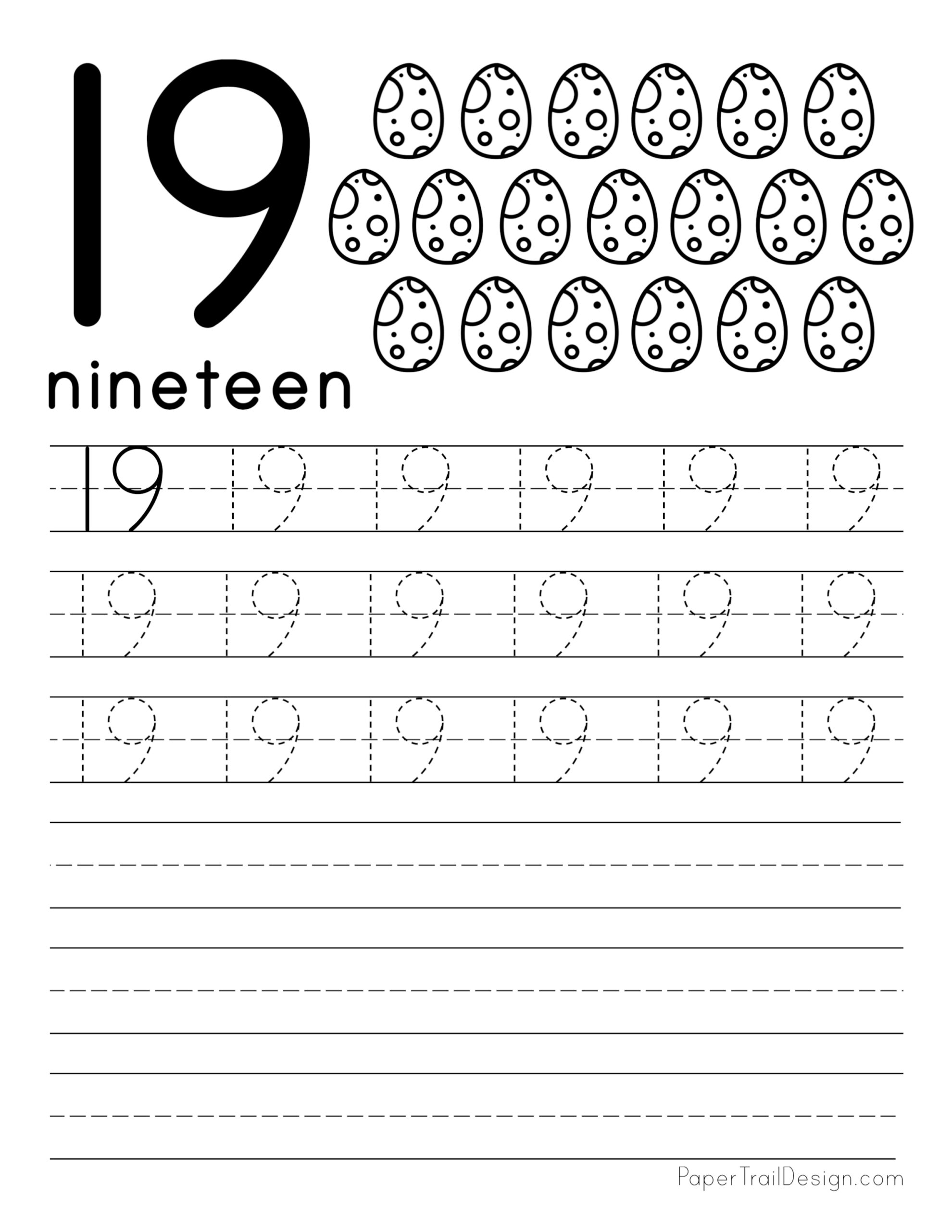 Free number tracing worksheets