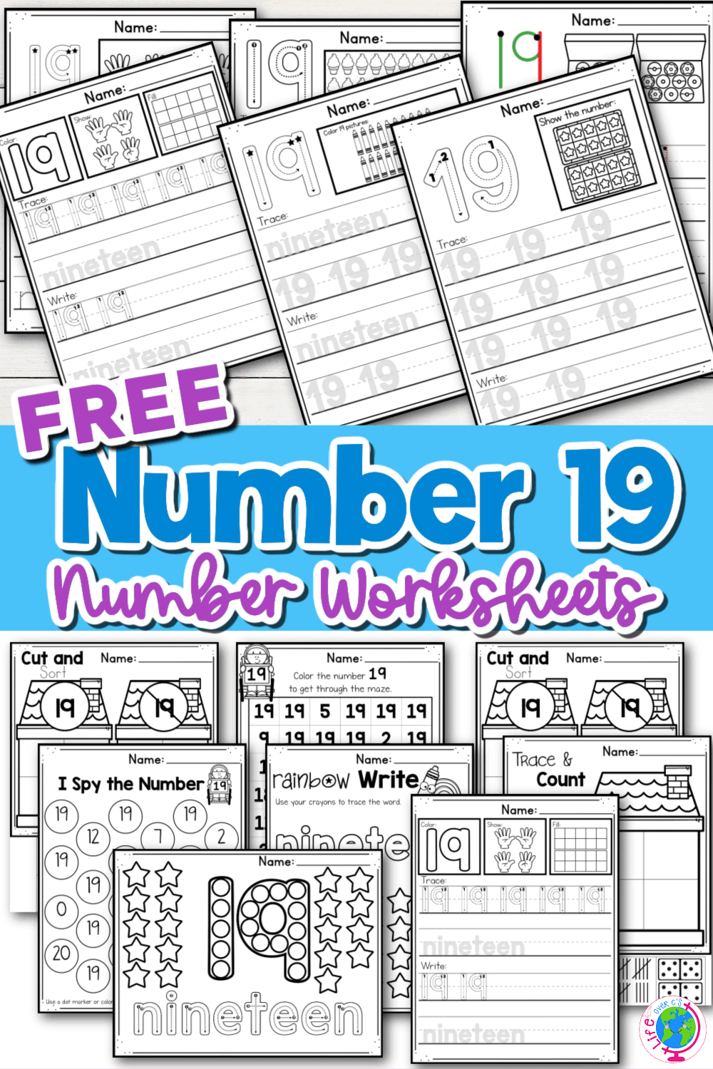 Free printable number worksheets for tracing and number recognition