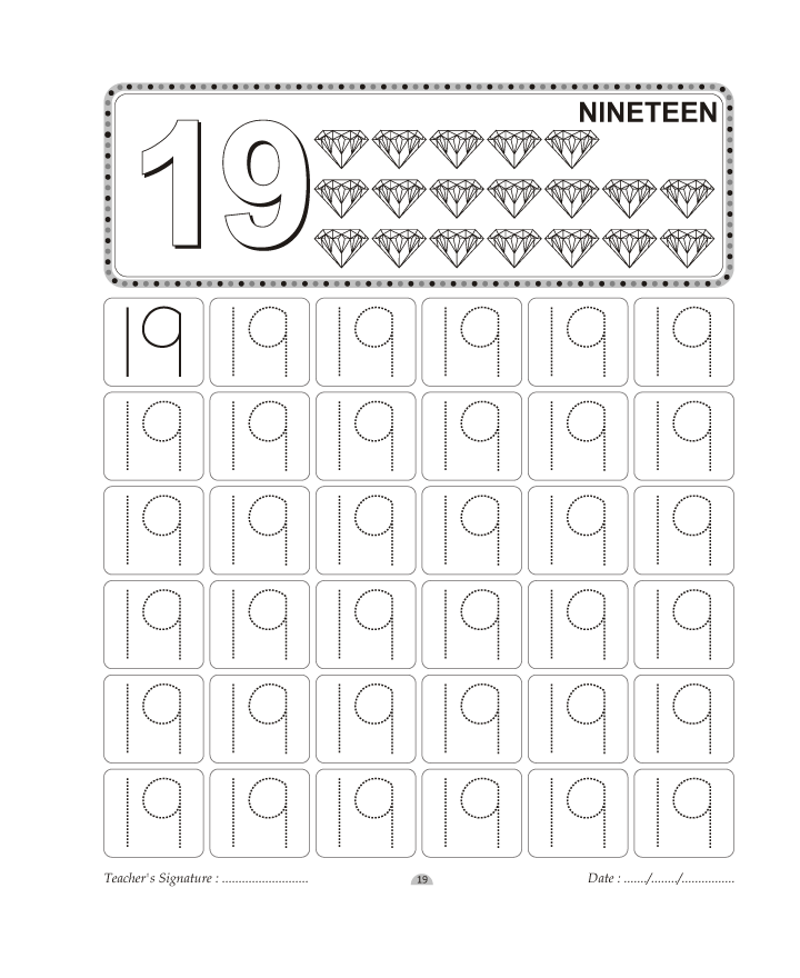 Number tracg worksheet