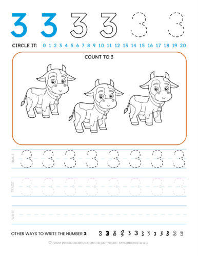 Tracing the number printable activity sheets from to at