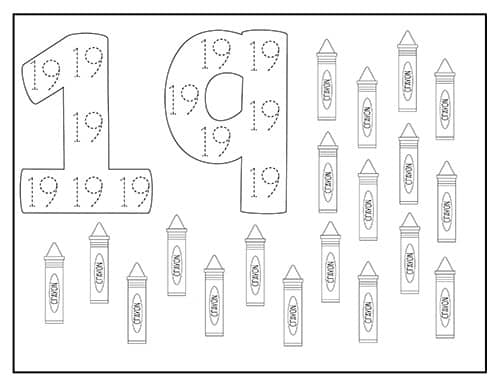 Number tracing worksheets