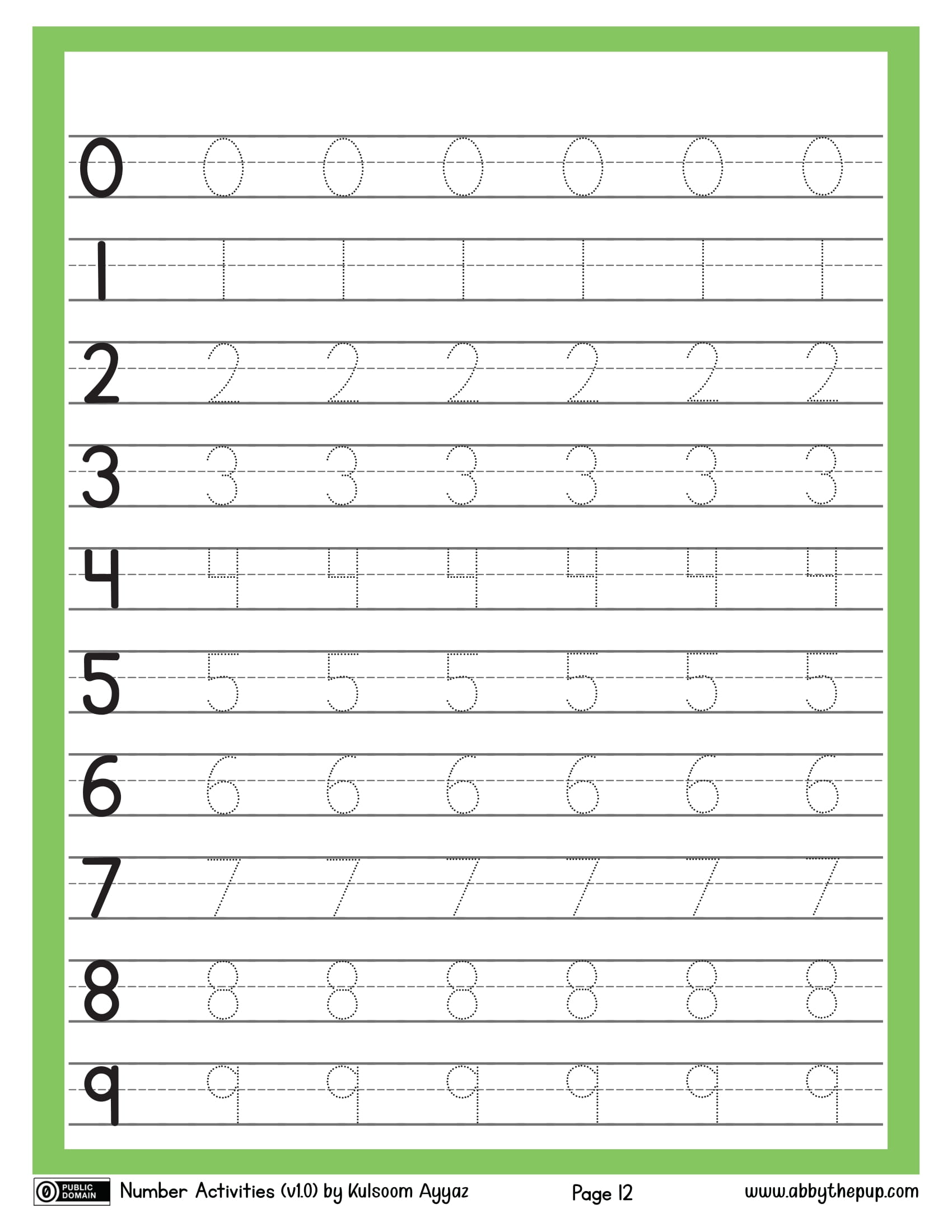 Trace numbers