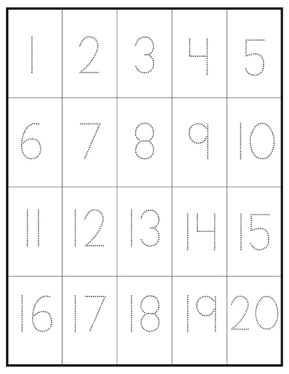 Number tracing practice