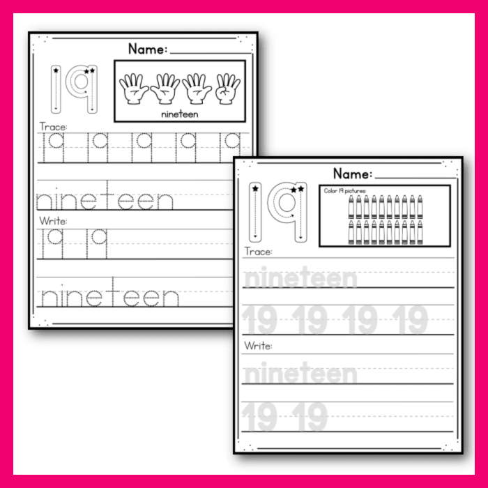 Free printable number worksheets for tracing and number recognition