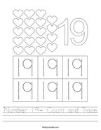 Number worksheets