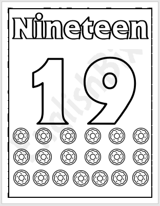 Number coloring page for kids