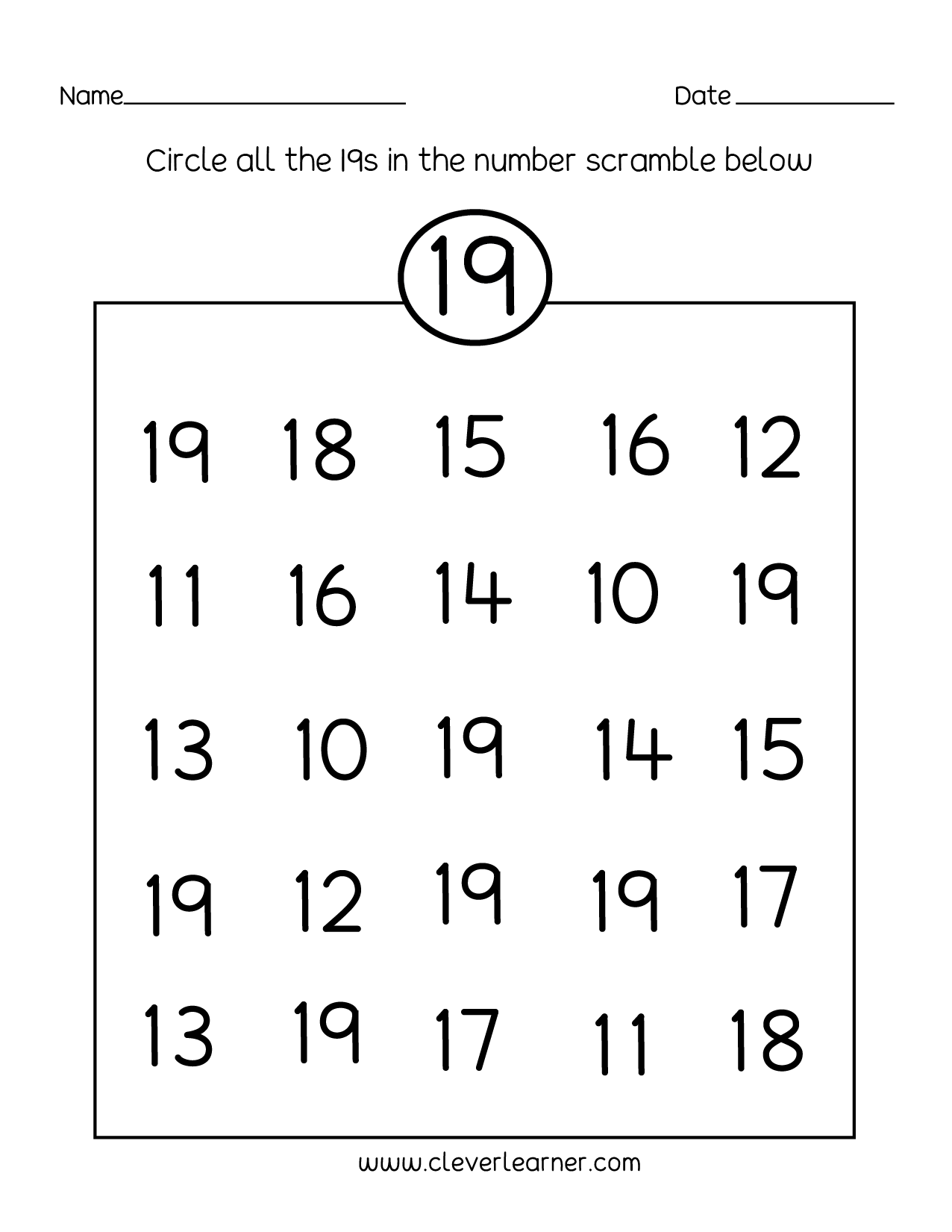 Number writing counting and identification printable worksheets for children