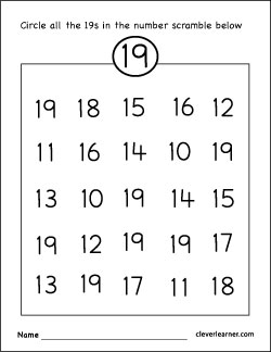 Number writing counting and identification printable worksheets for children