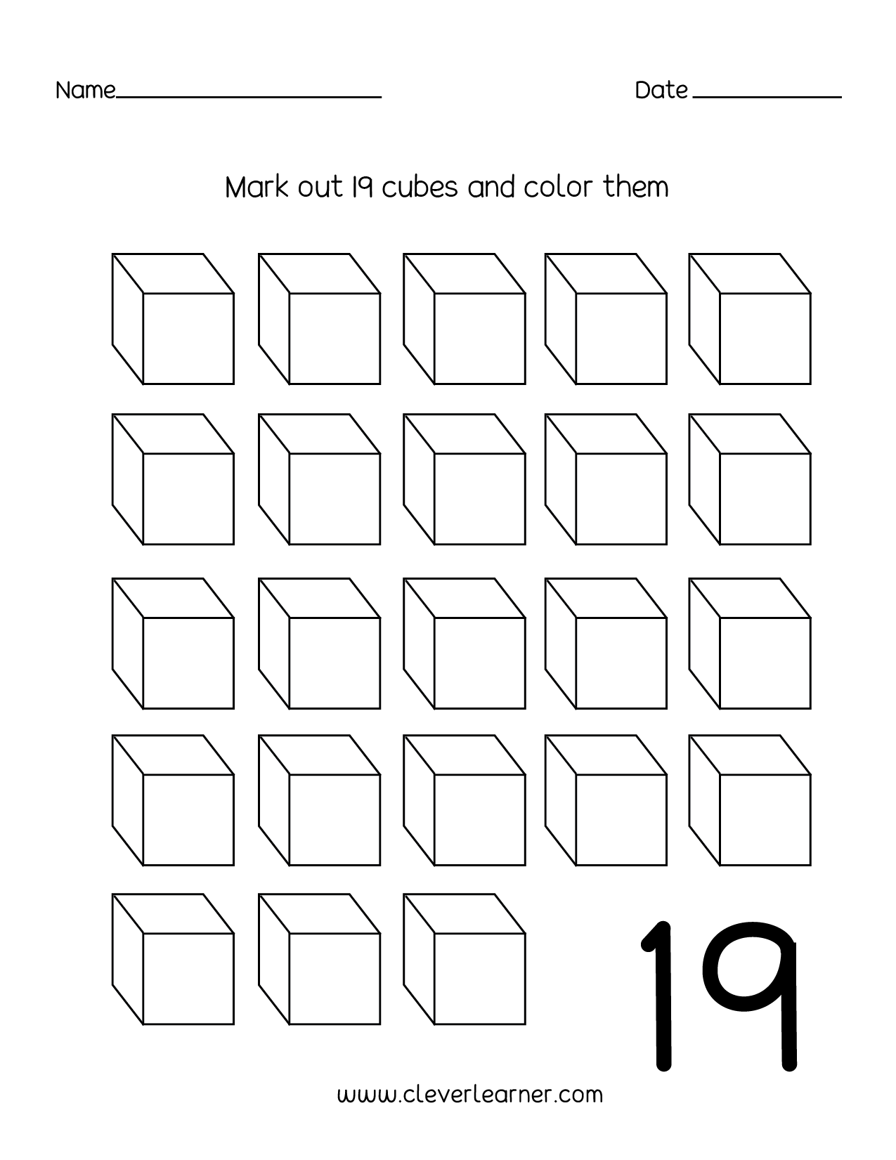 Number writing counting and identification printable worksheets for children