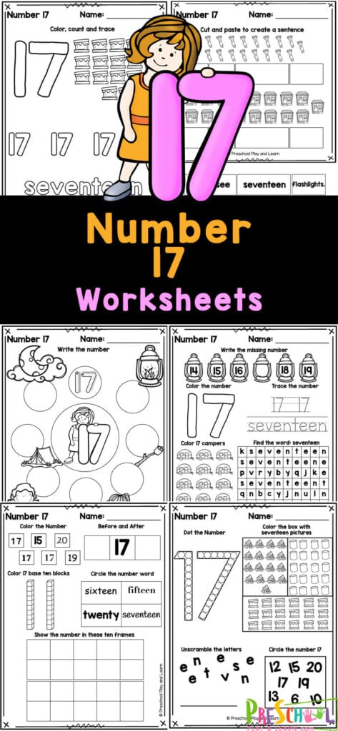 Free printable number tracing worksheets