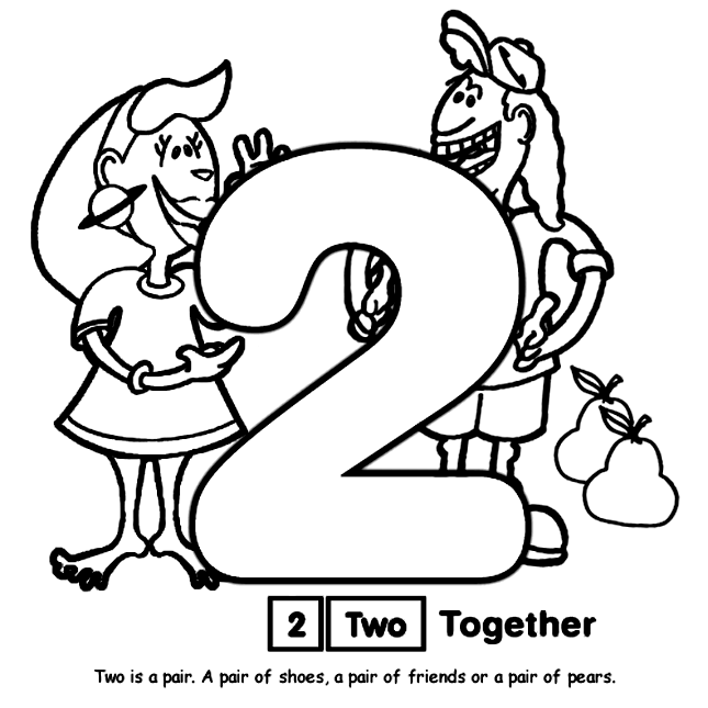 Number coloring page