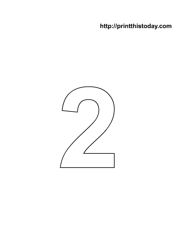 Number coloring pages