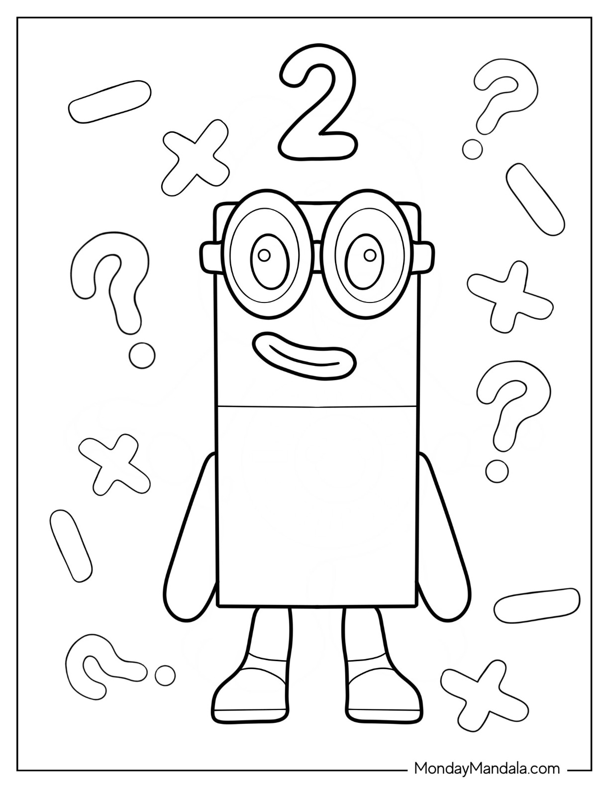 Numberblocks coloring pages free pdf printables