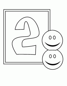 Numbers free to color for children