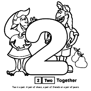 Numbers free coloring pages