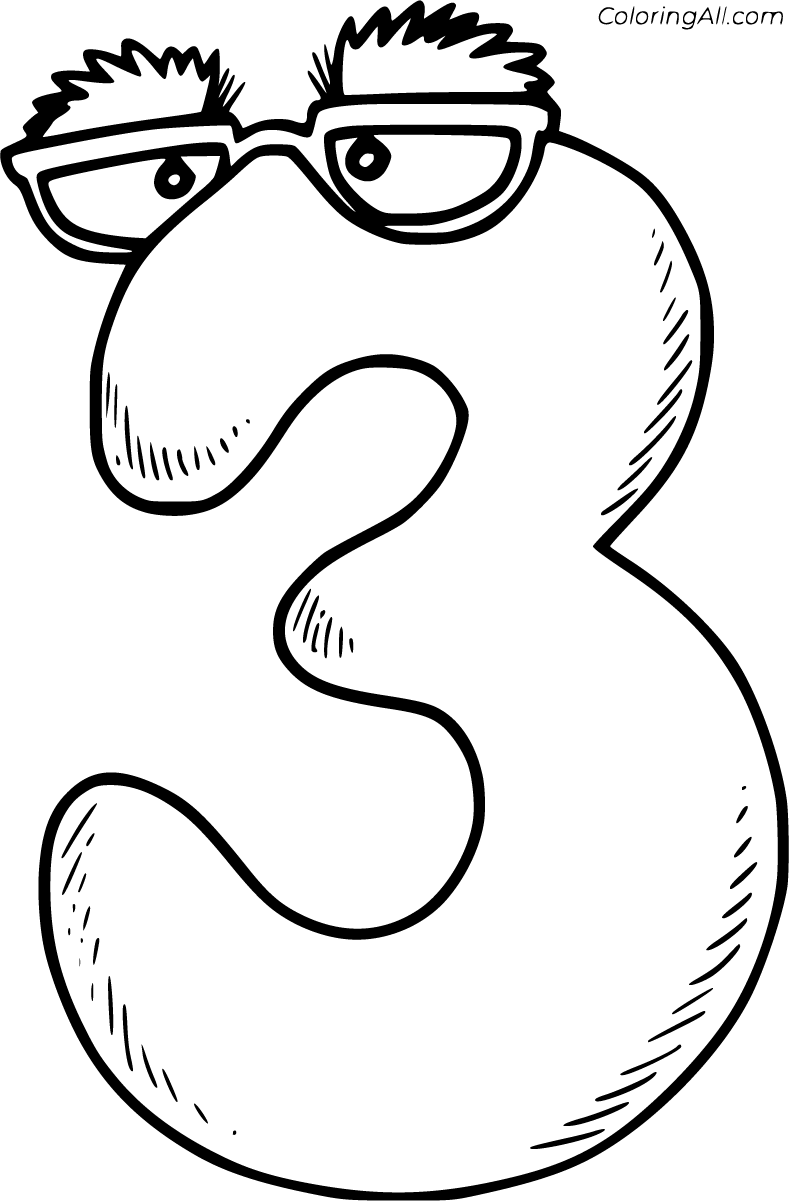 Number coloring pages