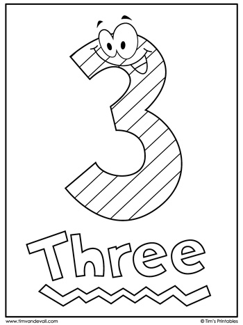 Number coloring pages â tims printables