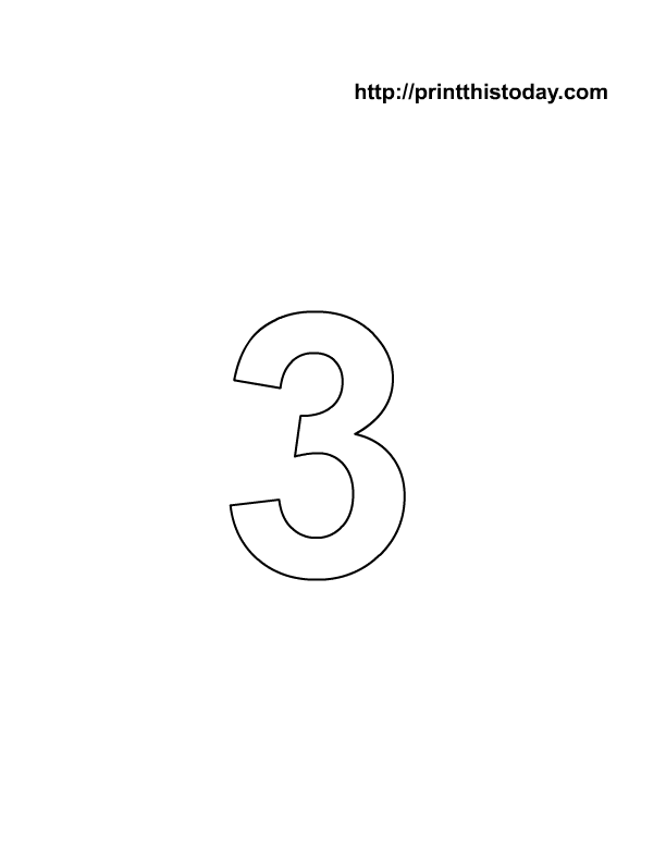 Number coloring pages