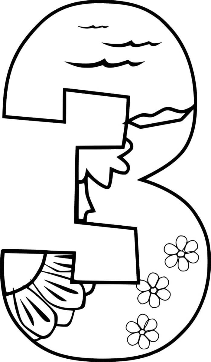 Number coloring pages