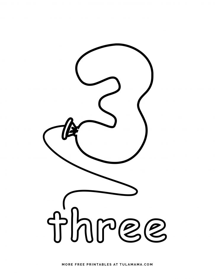 Free cute number coloring pages for fun learning