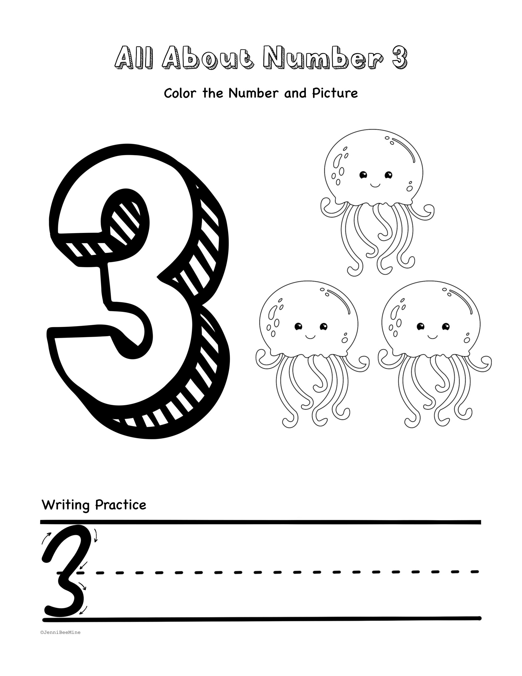 Free preschool printables â number