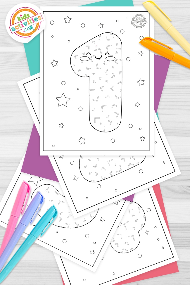 Free coloring pages with numbers