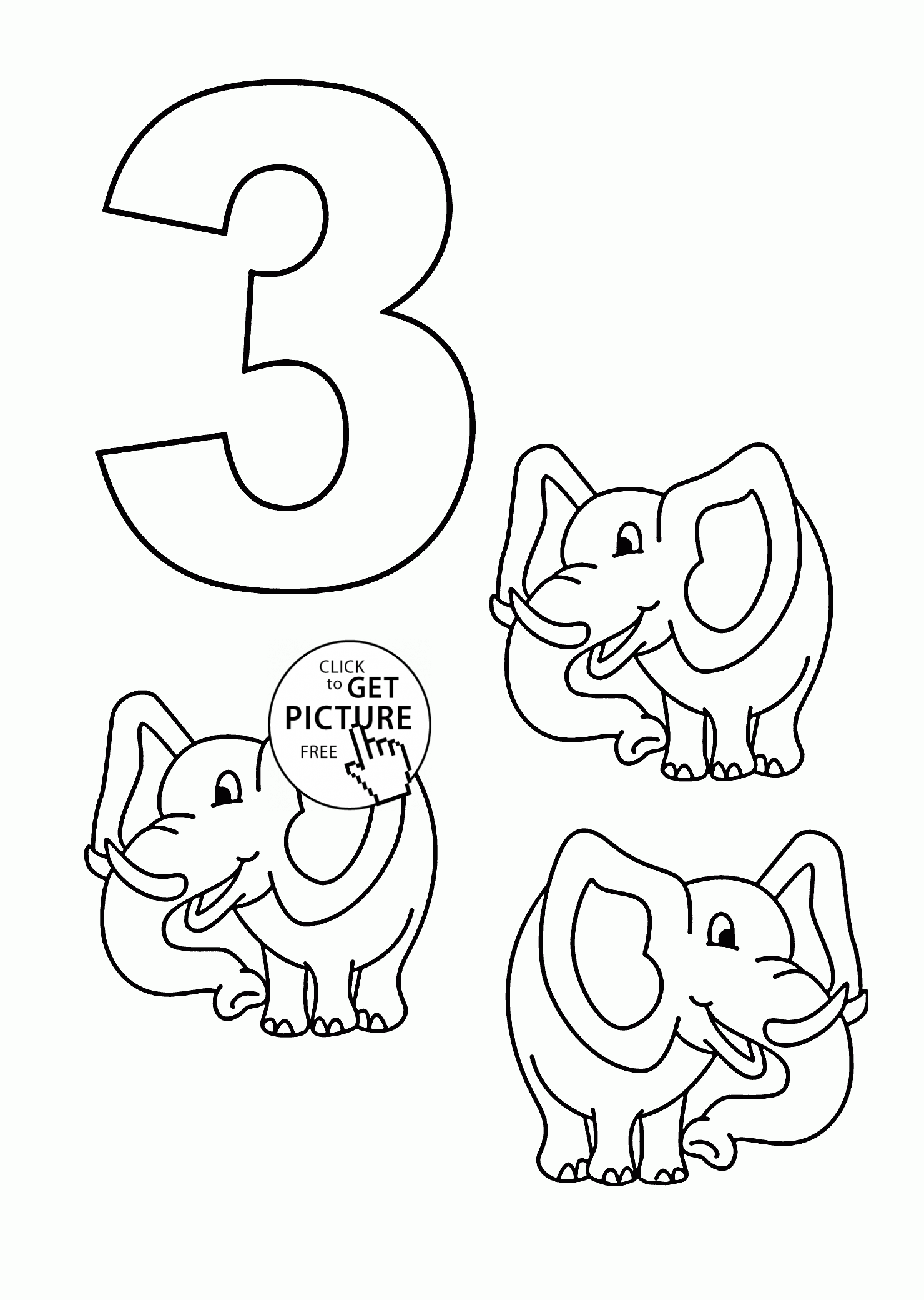 Number coloring pages for kids counting sheets printables free