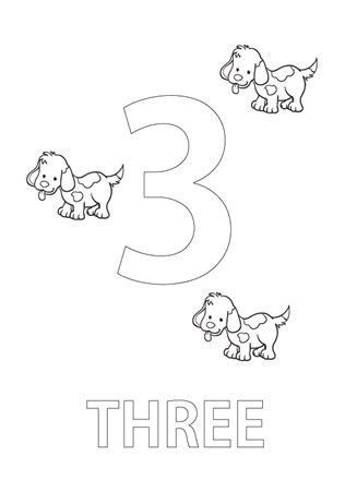 Numbers coloring page