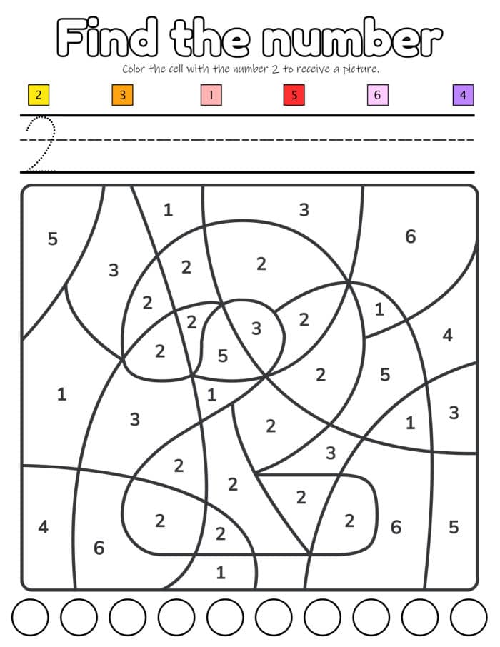 Free number recognition worksheets