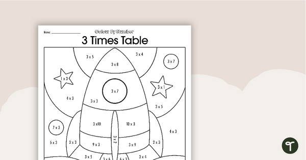 Colour by number worksheet