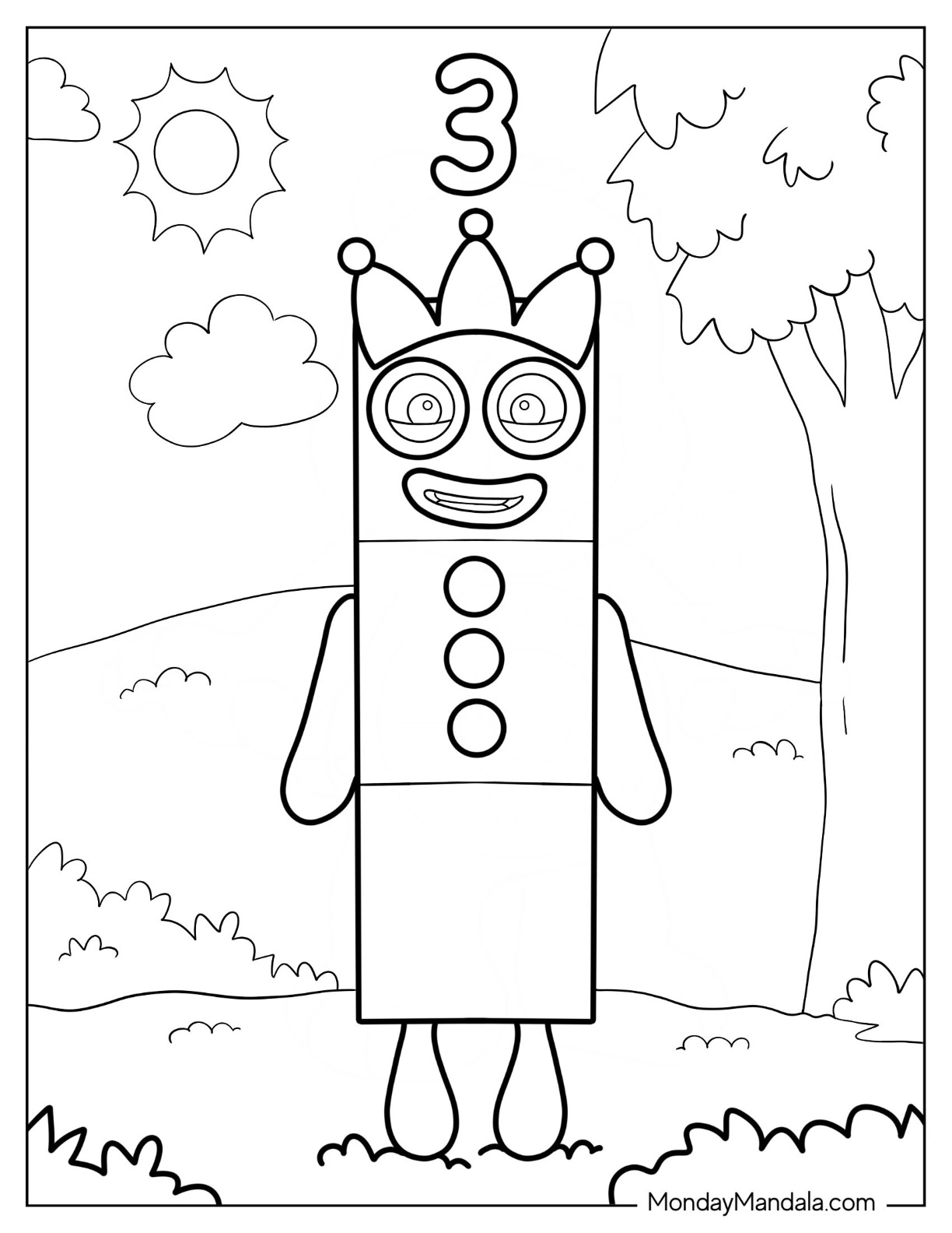 Numberblocks coloring pages free pdf printables