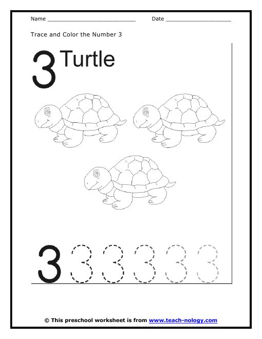 Trace and color the number preschool worksheets numbers preschool preschool number worksheets