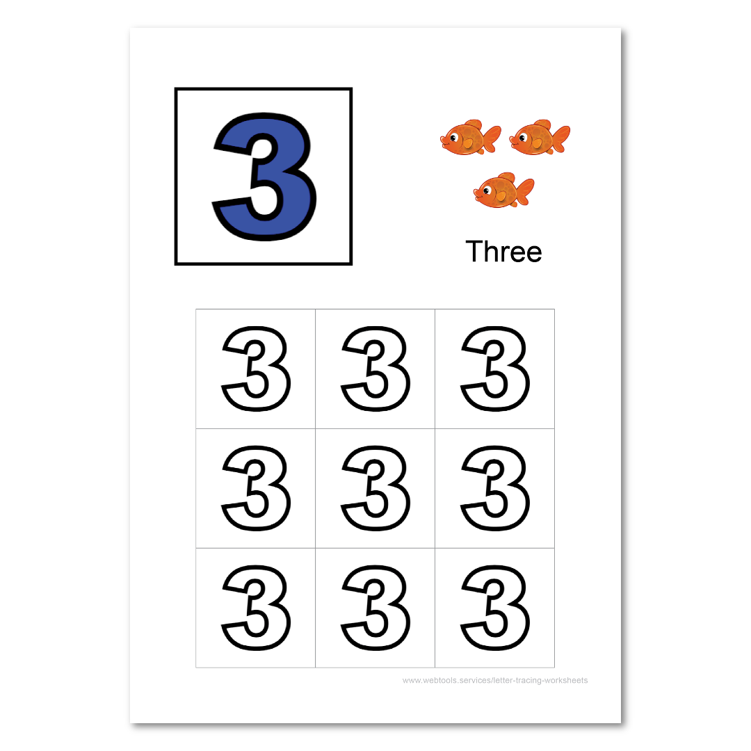 Number coloring sheet