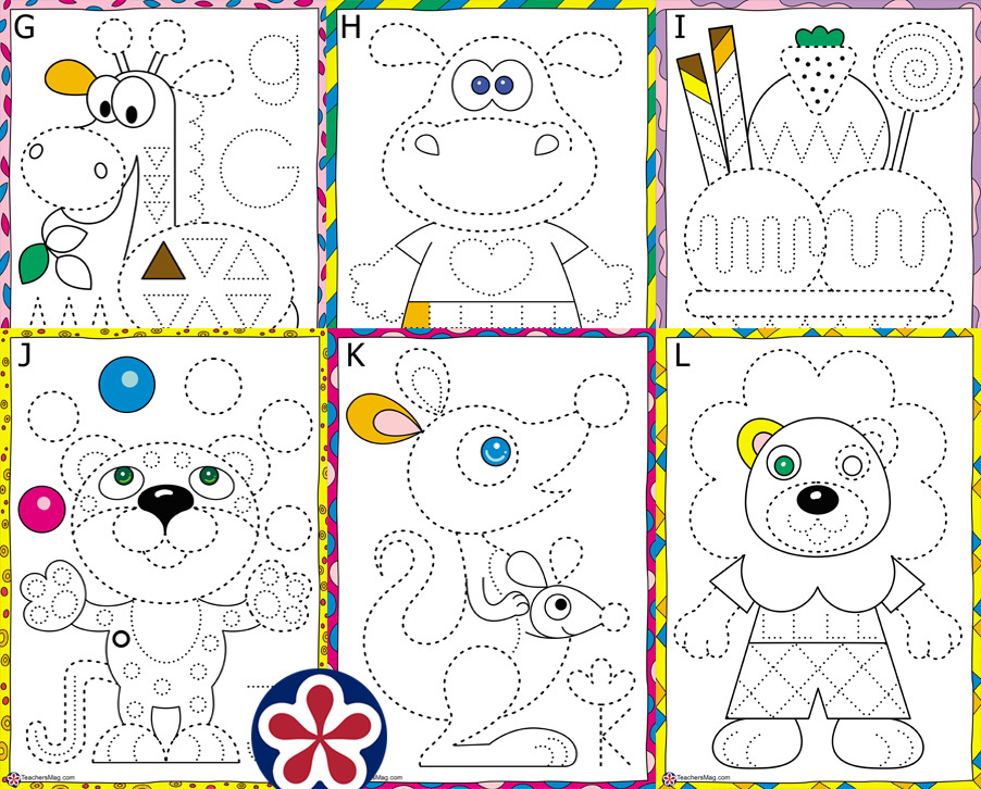 Printable tracing coloring pages