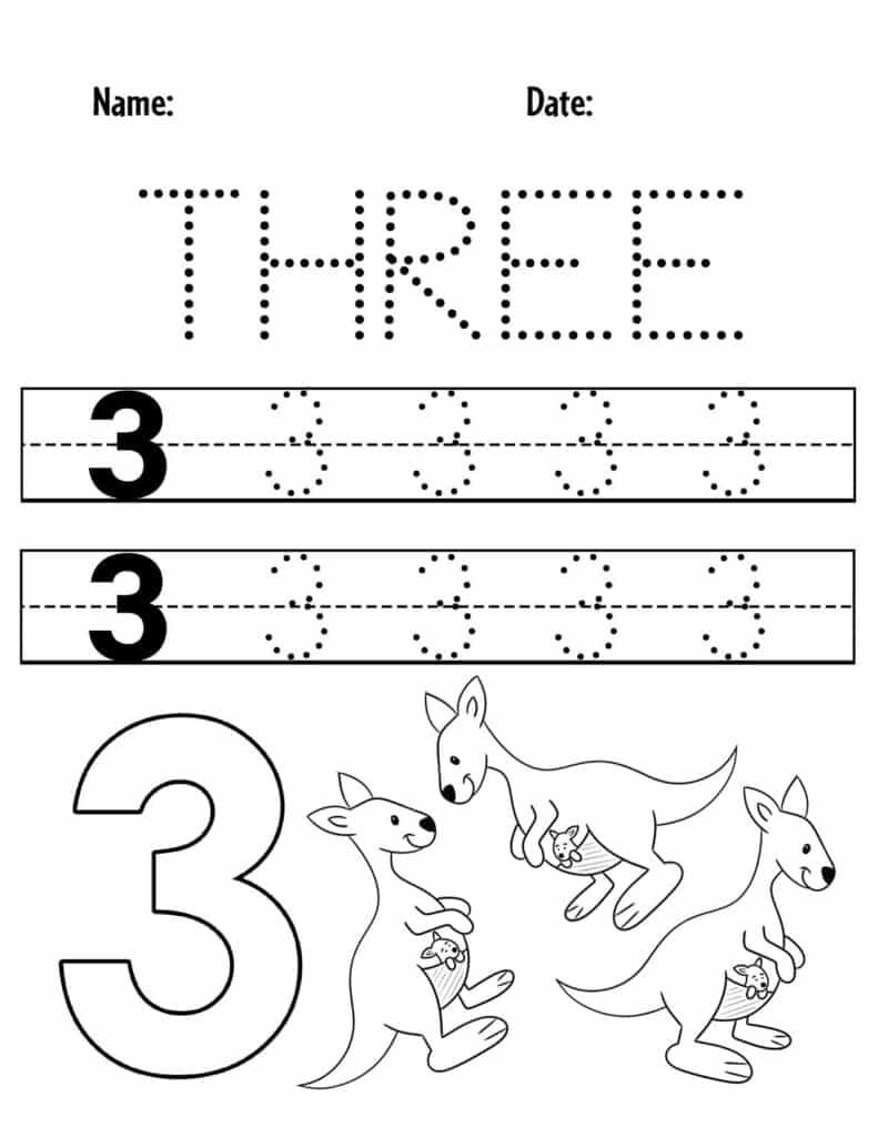 Free number worksheets for preschool â the hollydog blog