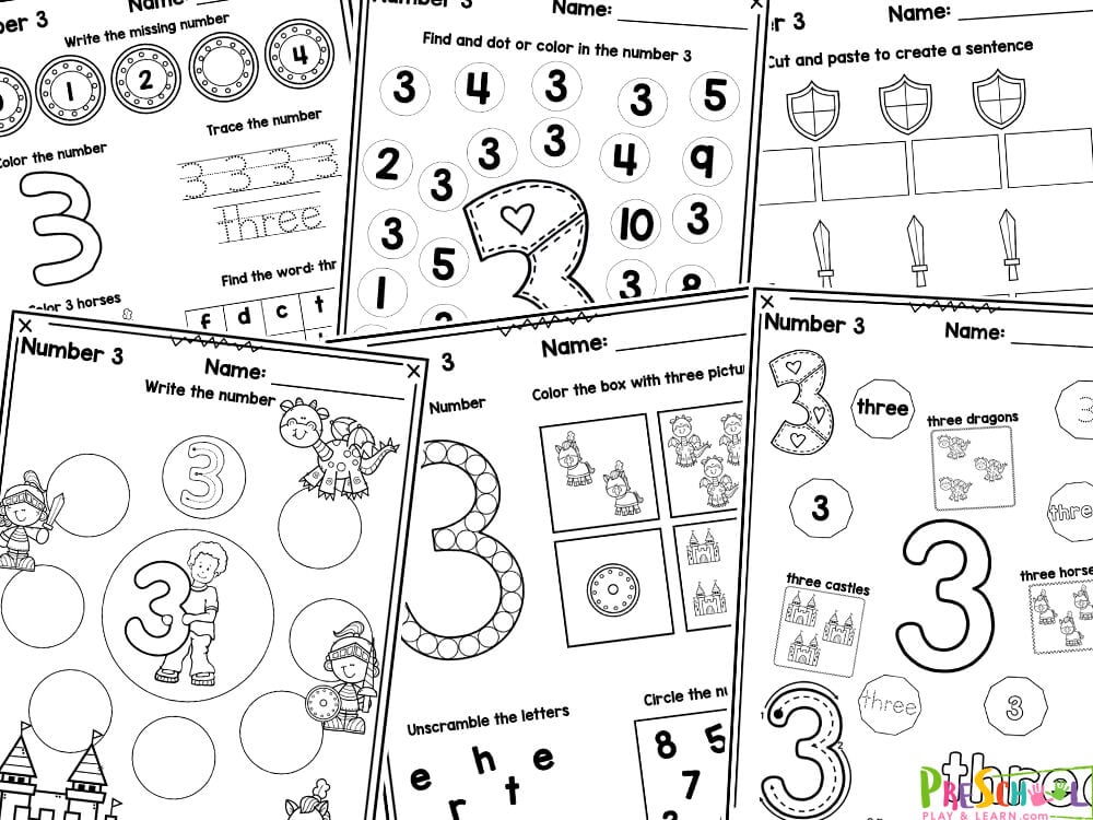 Free printable number worksheets