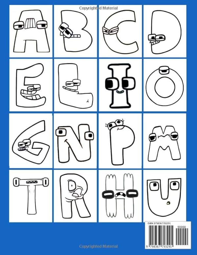 Alphabet lore coloring book alphabet coloring pages for kids ages