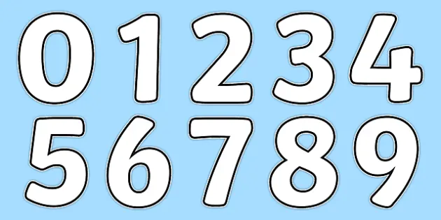 Ð printable outline bubble numbers â one page