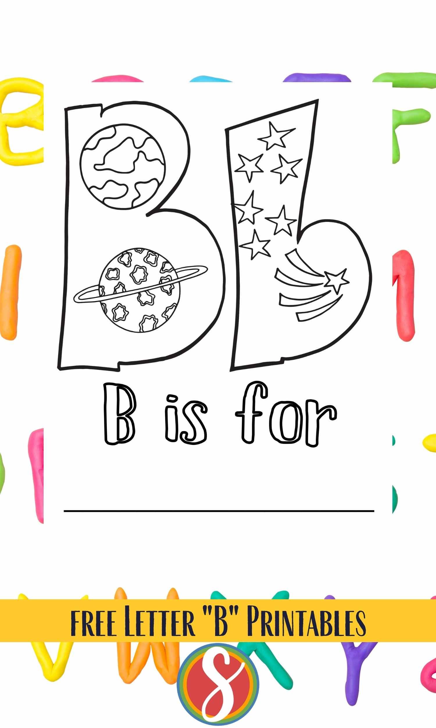 Free letter b coloring pages â stevie doodles