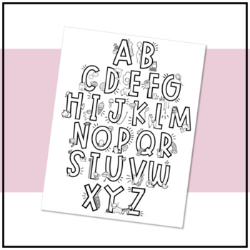 Artsy alphabet coloring pages by the basic life of brooke tpt