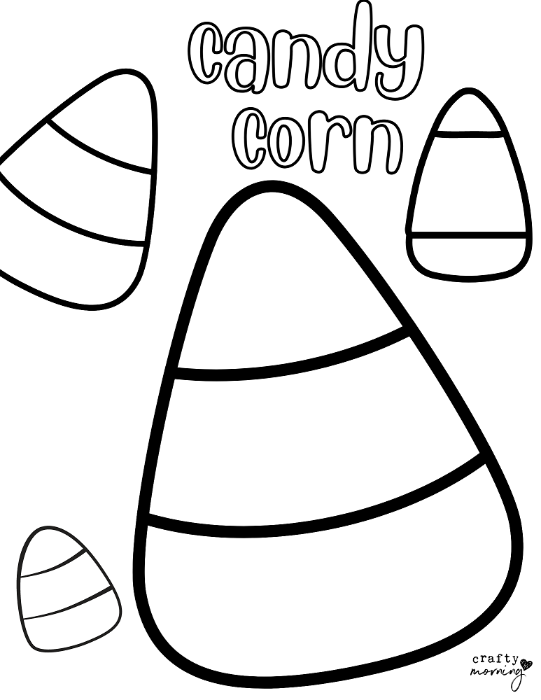 Candy corn coloring pages free printables