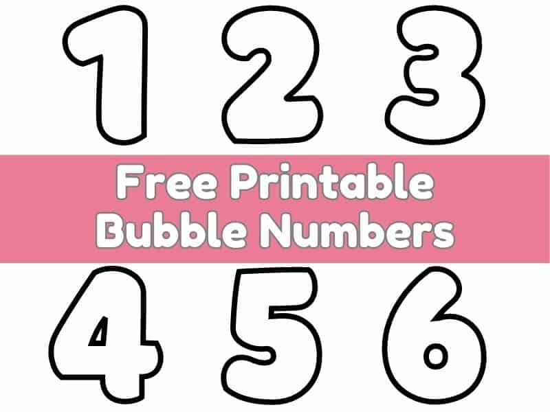 Printable bubble numbers free bubble letters