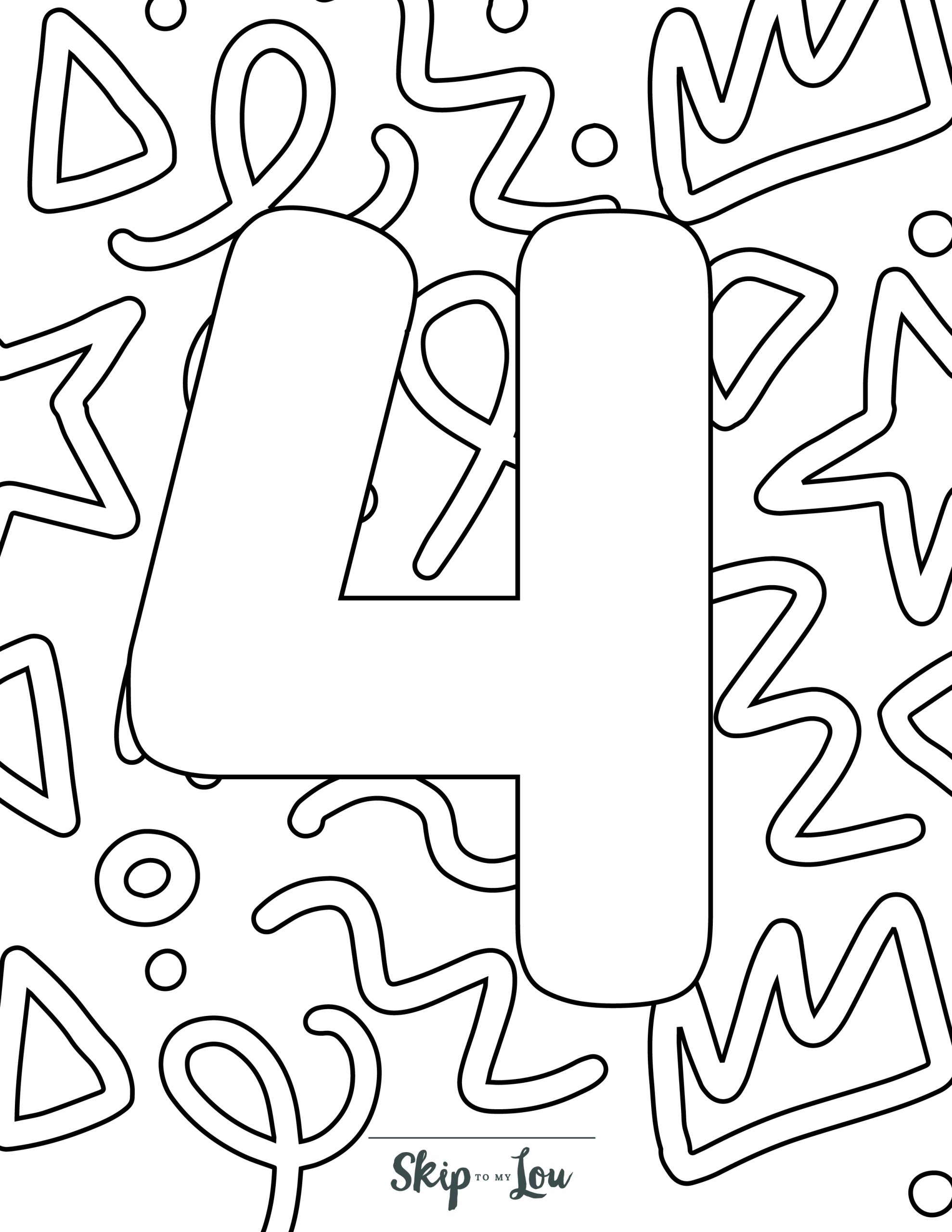 Number coloring pages