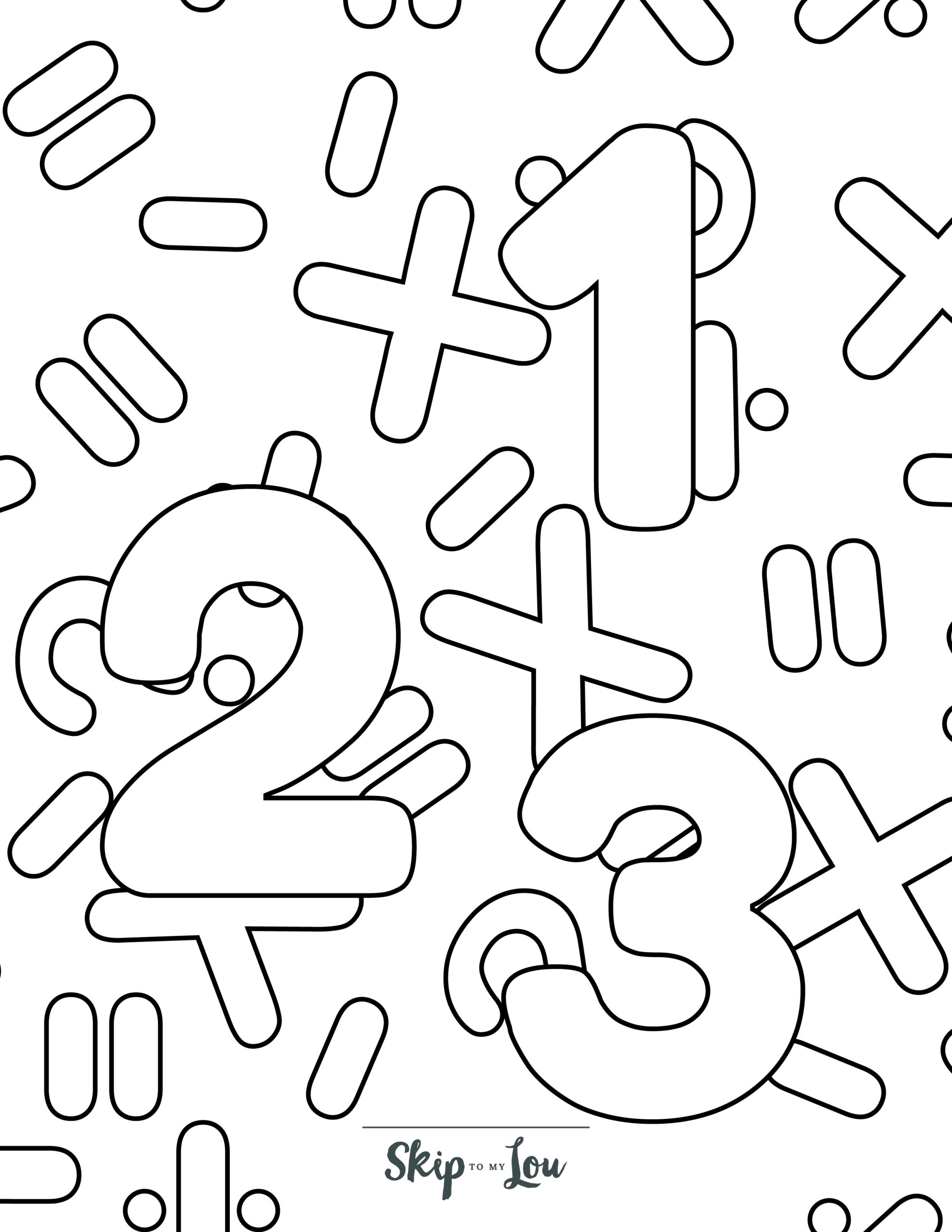 Number coloring pages