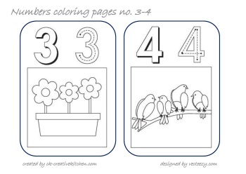 Numbers coloring pages